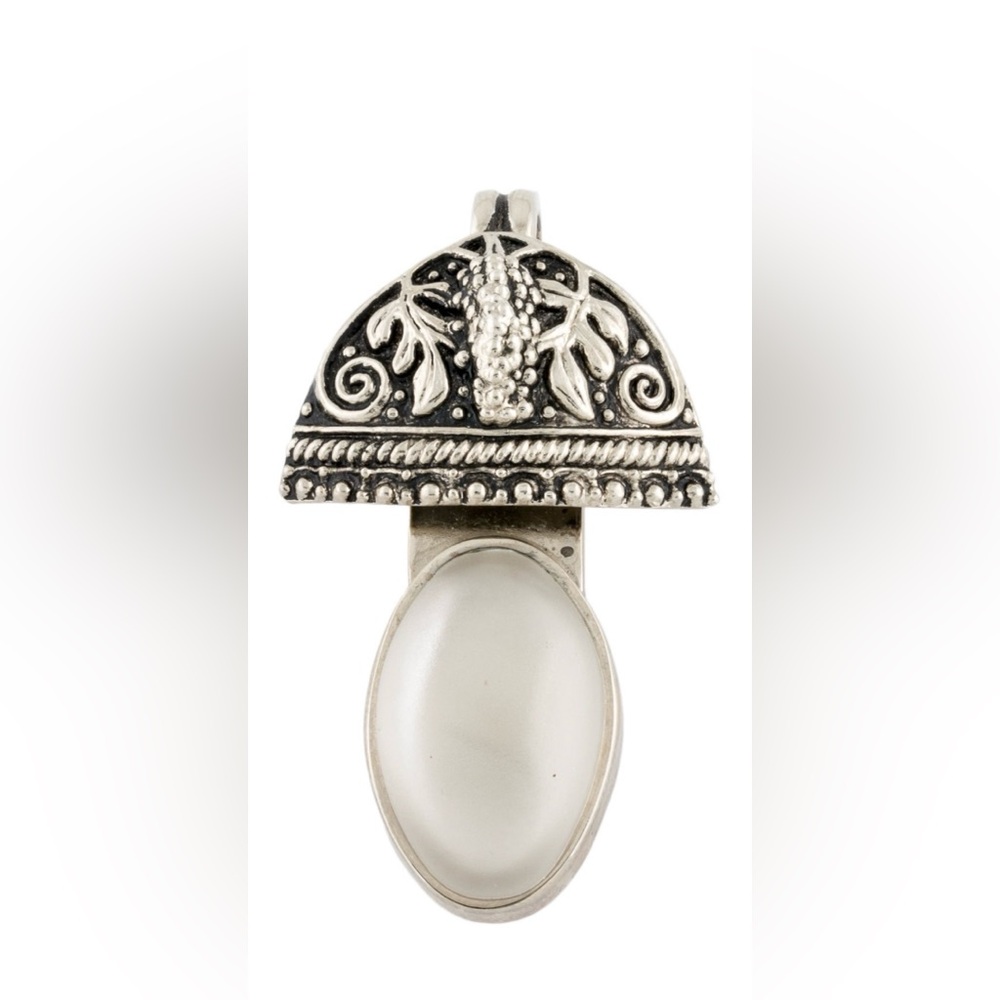 Rebecca Collins Silver-tone Pendant/Scarf Ring